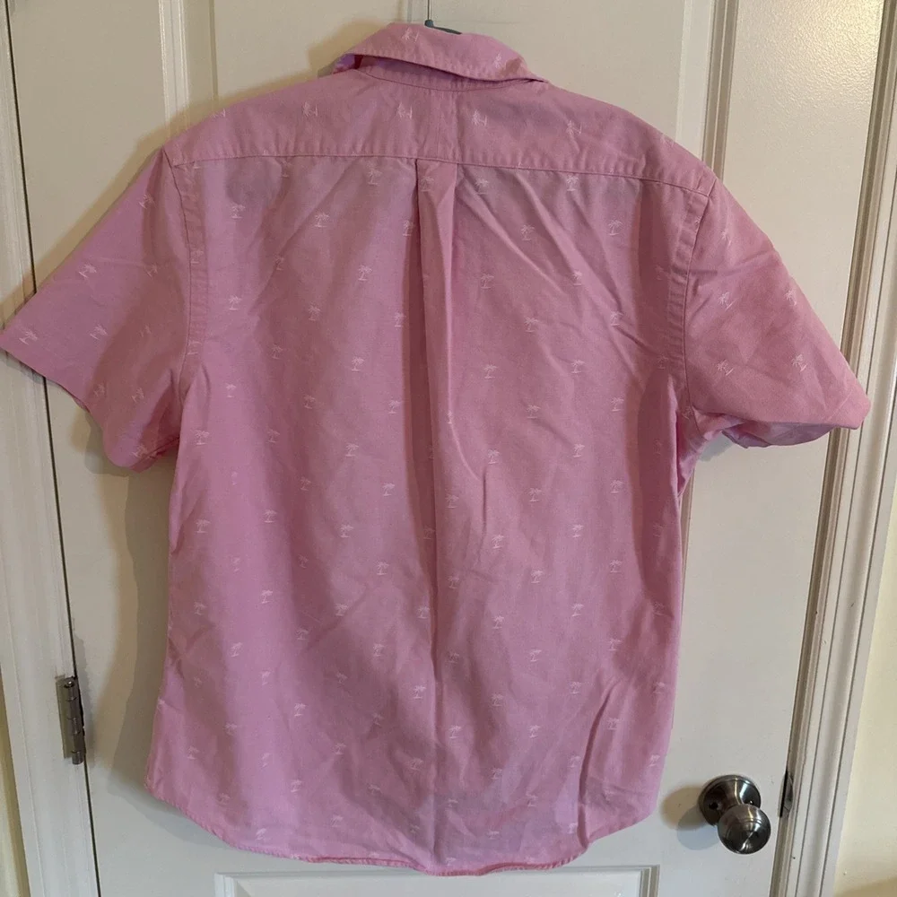 Polo Ralph Lauren Shirt Mens Large Pink Button Down Aloha Palm Tree Embroidered